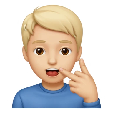 bashfully biting your index finger seductively  sticker