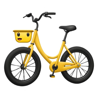 Emoji on a se bike wheeling sticker