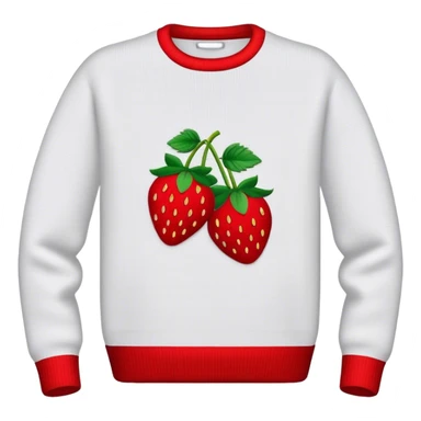 sweater embroidered with strawberries sticker