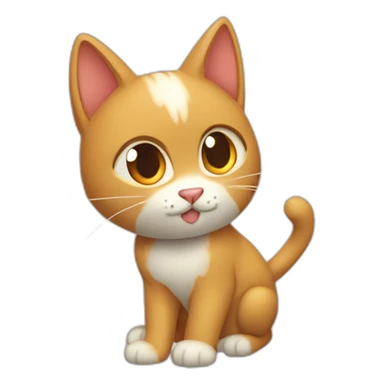 Gato con el corazón roto sticker