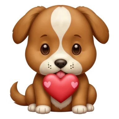 Puppy dog giving kisses sticker