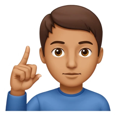 finger pointing left swipping under nose sticker