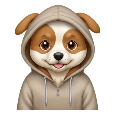 Dog wearing a hoodie ￼ sticker