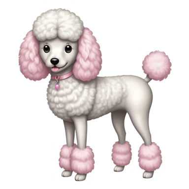 Poodle with very long legs sticker