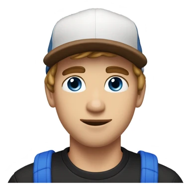 A guy about 6,4 in height. Wearing a black balanciaga cap. He has mid length brown golden hair. Big blue eyes and he also has big lips. He looks similar to chance crawford the actor. I would like him gardening or holding something garden related  sticker