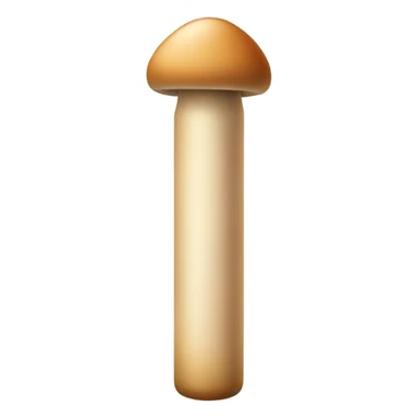 Long skin colored cylinder with a small mushroom on top sticker
