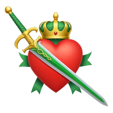 a red heart pierced by a green sword, with the golden text 'MODS' on a white ribbon sticker