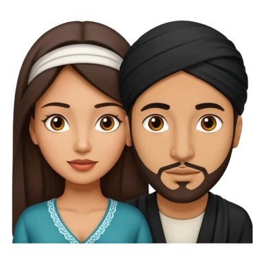 Latina with Arab man sticker