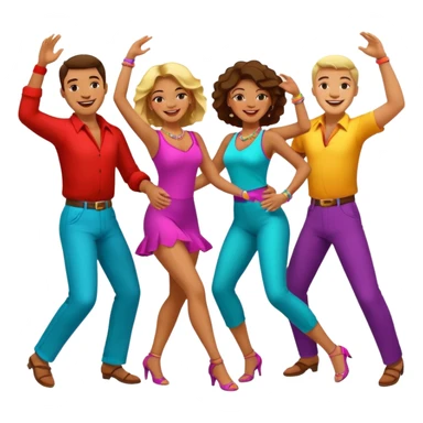 salsa women & men dance  sticker