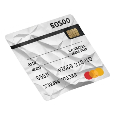 credit card receipt sticker