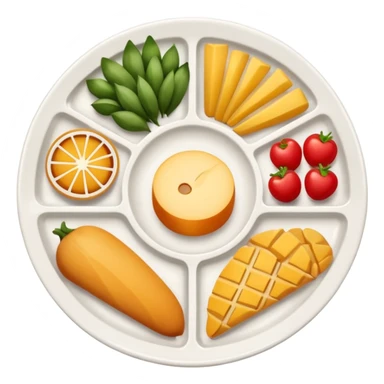 plate divided into food sections sticker