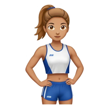 female athlete in sports kit standing sticker