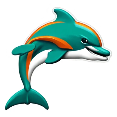 miami dolphins logo sticker