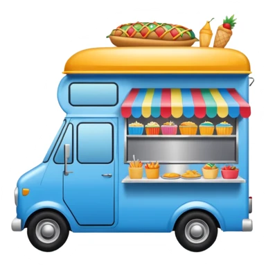 Festival Food Truck blue sticker