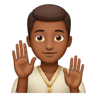 Man greeting namaste sticker