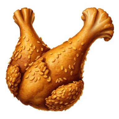 Fried chicken leg sticker