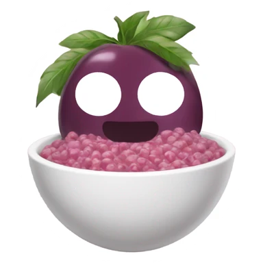 light pink and white açaí bowl sticker