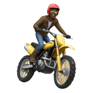 Guy riding a dirtbike sticker
