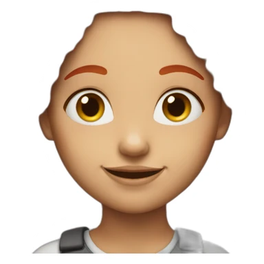 Girl red hair smile sticker