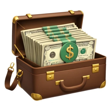 open wifi money filled briefcase sticker