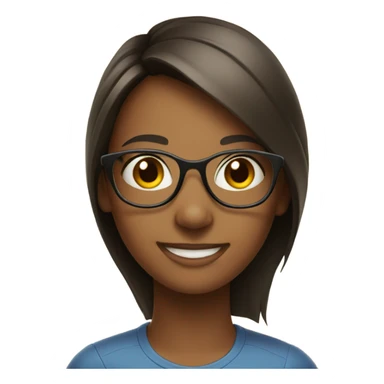 smiling girl with glasses indoors sticker