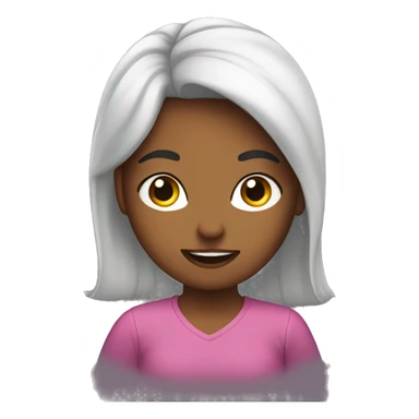 girl flipping her fair in a sassy way sticker