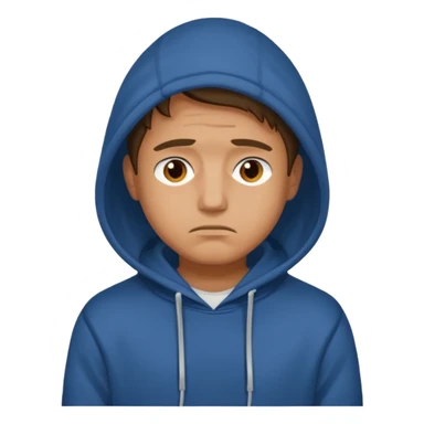 men with hoodie sad sticker