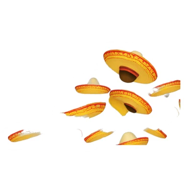 Mexican sombrero inhaling tacos  sticker