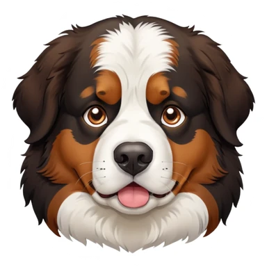 Tired and confused bernese mountain dog sticker