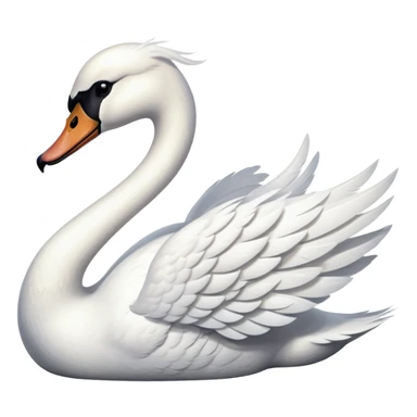 A swan facing right side  sticker