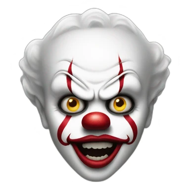 pennywise the clown face sticker