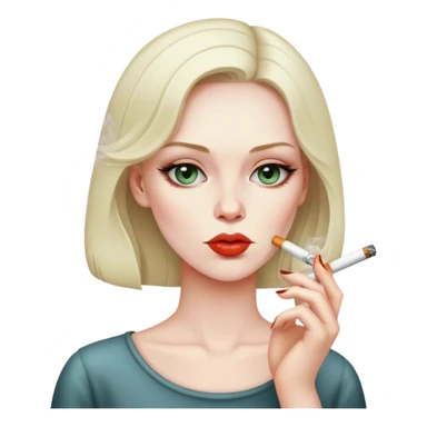 woman smoking sticker