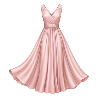 Silk pale pink vintage dress sticker