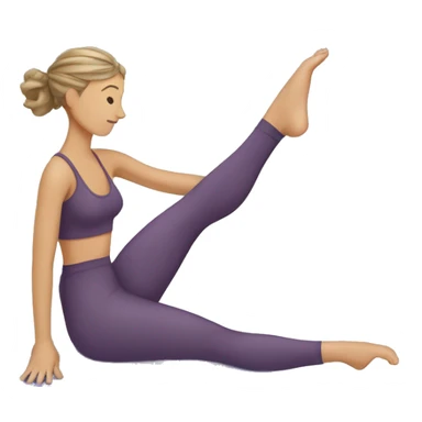 A woman doing Pilates with an elastic band on her foot sticker