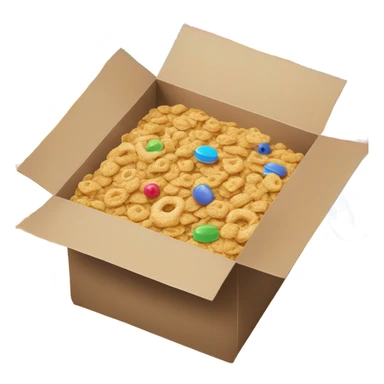 Box of cereal being stabbed with a wine bottle at a pool party sticker