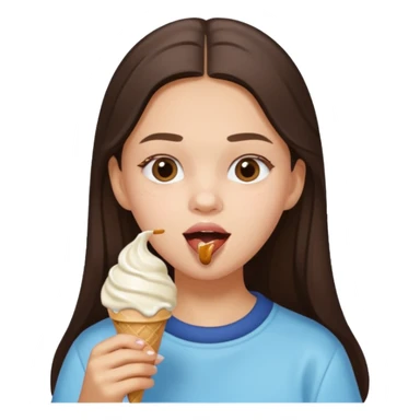 Olivia Rodrigo eating ice cream ￼ sticker