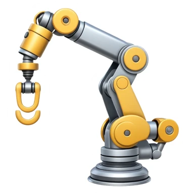 Industrial Arm – Silver robotic arm, gripping tool sticker
