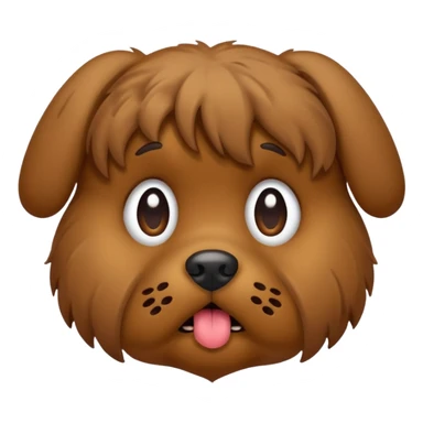 Dog with poop hair sticker