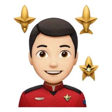 an emoji like scotty from startrek sticker