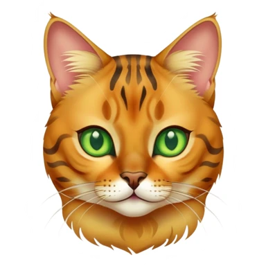 Cat bengal eyes green  sticker
