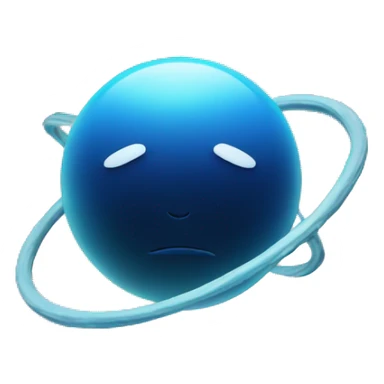 blue planet wth rings sticker