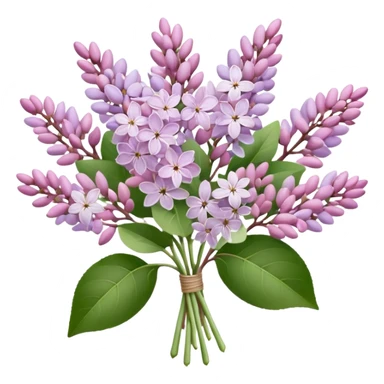 Pale Pink lilac bouquet sticker
