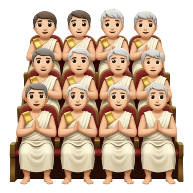 theater chorus seats filled with stone revelers sticker