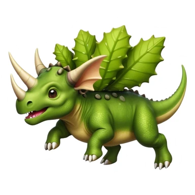 Flying triceratops with pickles sticker