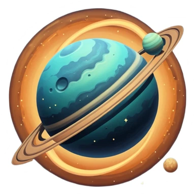 Vintage Planet comet streak motion sticker