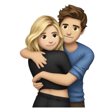 Emoji Chloe grace moretz hugging elrubiusomg sticker
