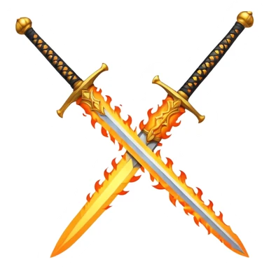 sword on fire emoji style
- Designs that remind you of the blade of Japanese animation extinction sticker