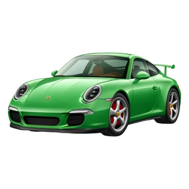 green porsche 911 sticker
