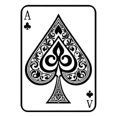 playing card ace of spades sticker