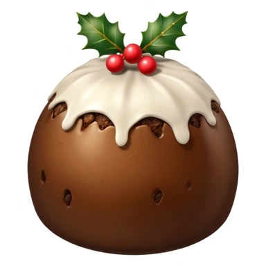 Christmas pudding sticker